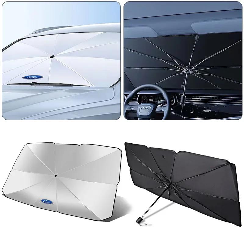 Focus Hot For Ford Car Sunshade Windshield Umbrella Front Window Sun shade UV Protection For Ford Ranger C-Max SMax Focus MK3 Ga