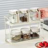 Transparent Double Layer Storage Rack Desktop Cosmetic Storage Rack Accessories Organizer for