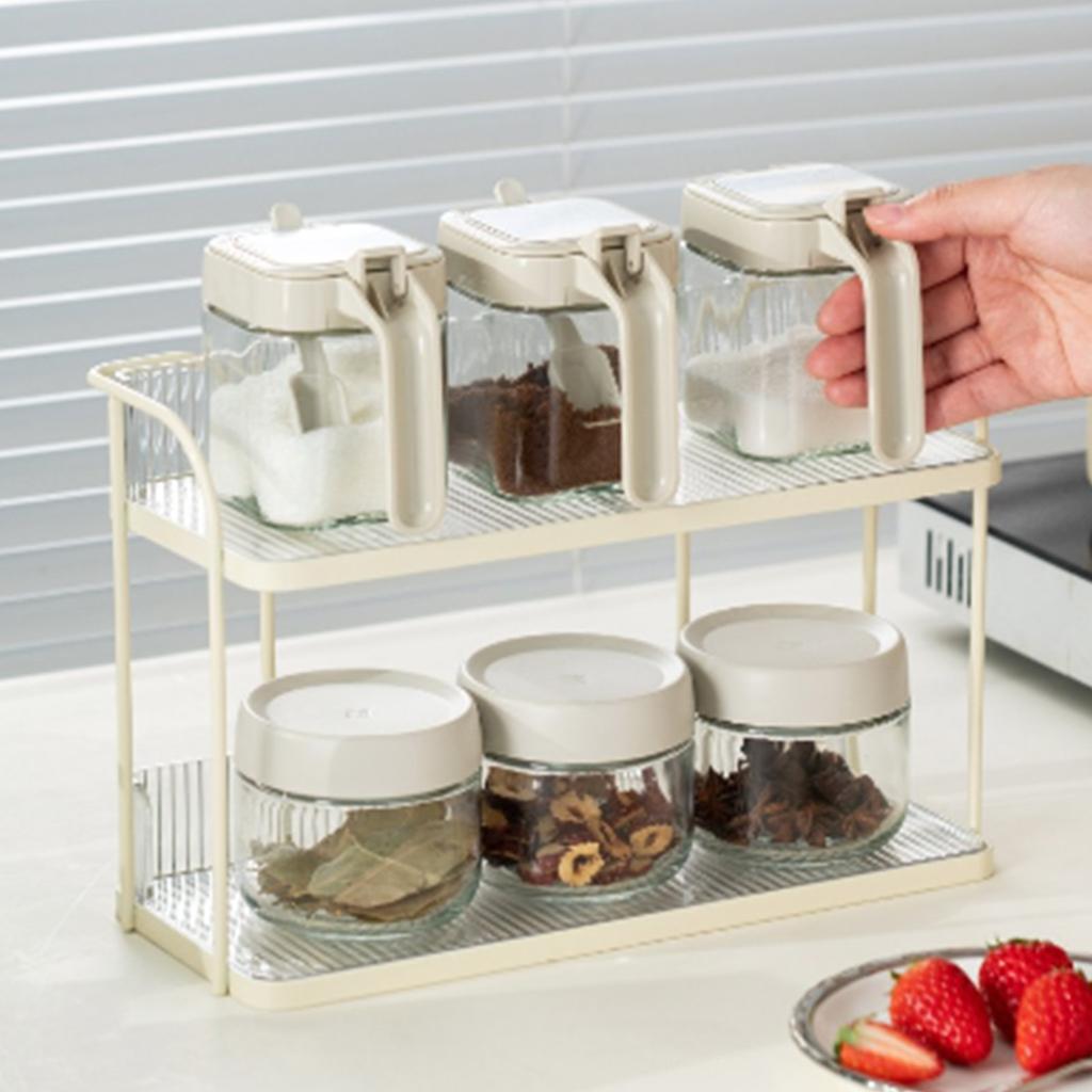 Transparent Double Layer Storage Rack Desktop Cosmetic Storage Rack Accessories Organizer for