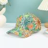 Floral Rhinestone Baseball Cap for Women, Sparkly Lace Pattern Adjustable Sun Hat