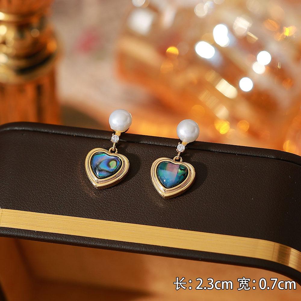 Ainibenni Original Design Enamel Painted Earrings for Women, Monet Garden Oil Painting Style Stud Earrings