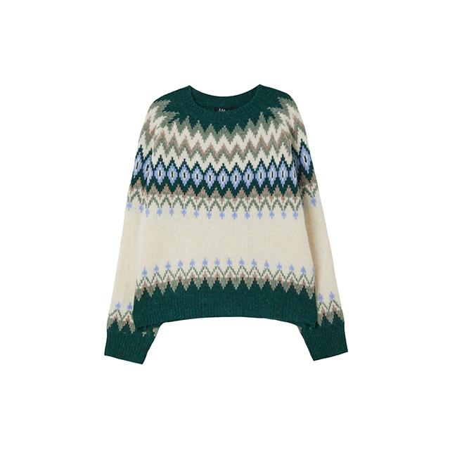 LAP Coloring Nordic Oversized Knit Aq4Khb24