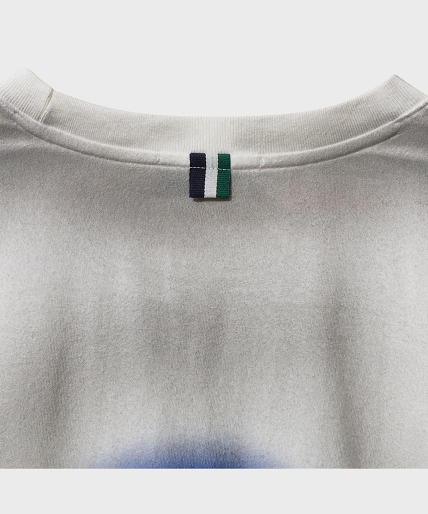 FFEFF STUDIO Stain Washed Signature Long Sleeve T-Shirt (Ivory)