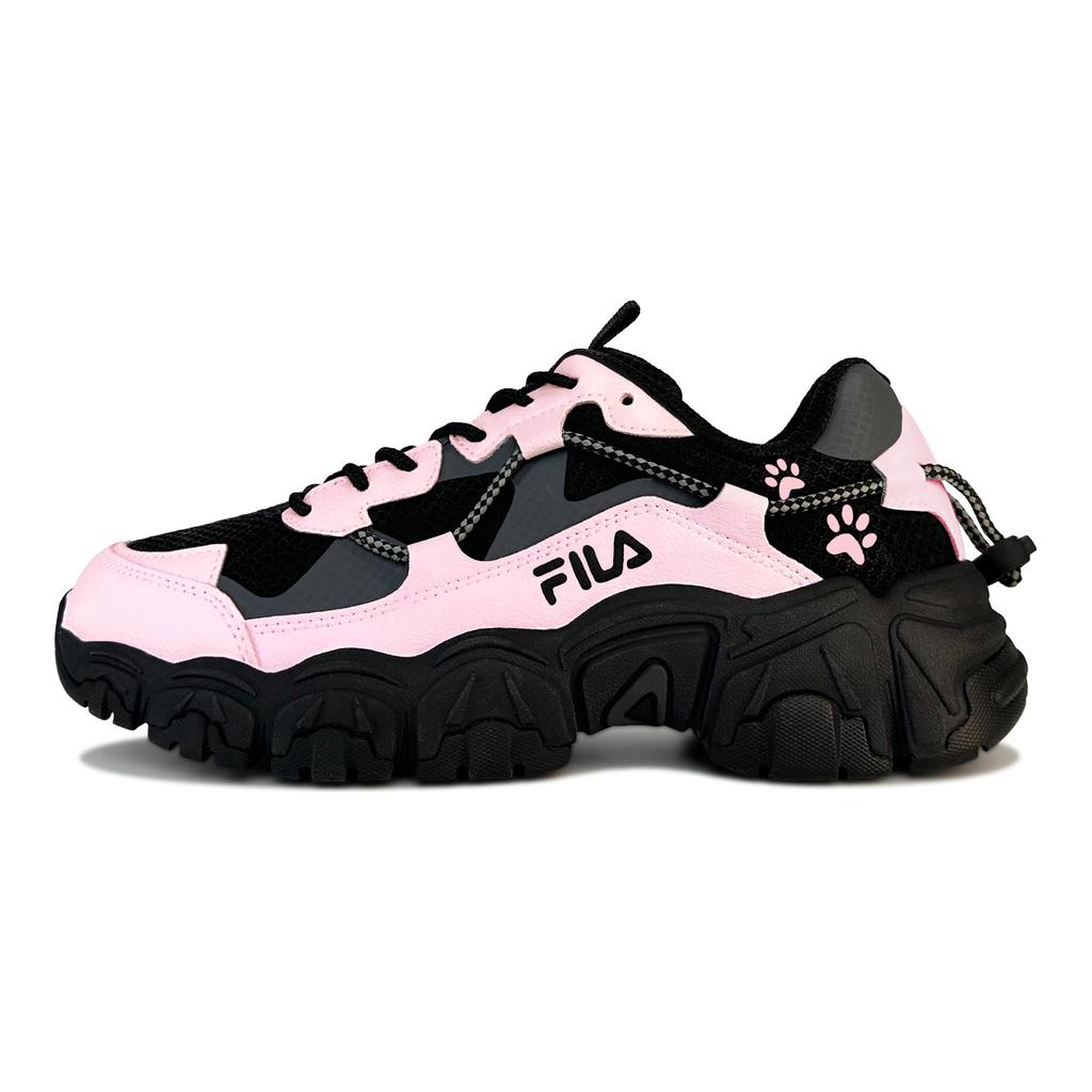 FILA Fluid Pink Paw Cool Cat, Shimmery Cat Cushioning Low top Chunky Sneakers Unisex Romantic Pink 1JM02570H-001(Team79-)