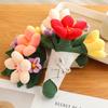 Cute Plush Flower Bouquet Soft Stuffed Tulip Lily Flower Arrangement Forever Artificial Plush Flower Potted Pendant Home Decor