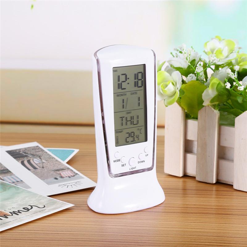 Digital Calendar Temperature LED Digital Alarm Clock with Blue Back light Electronic Calendar Thermometer Led Clock With Time