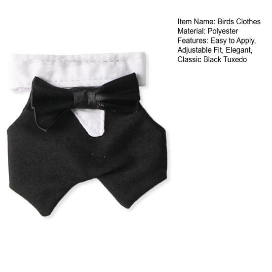 Pappagallo Smoking Uccelli Abito da Lavoro Uccelli Gentiluomo Costume Cosplay Abbigliamento Formale con Papillon per Pappagalli Parrocchetto Abbigliamento da Festa di Natale