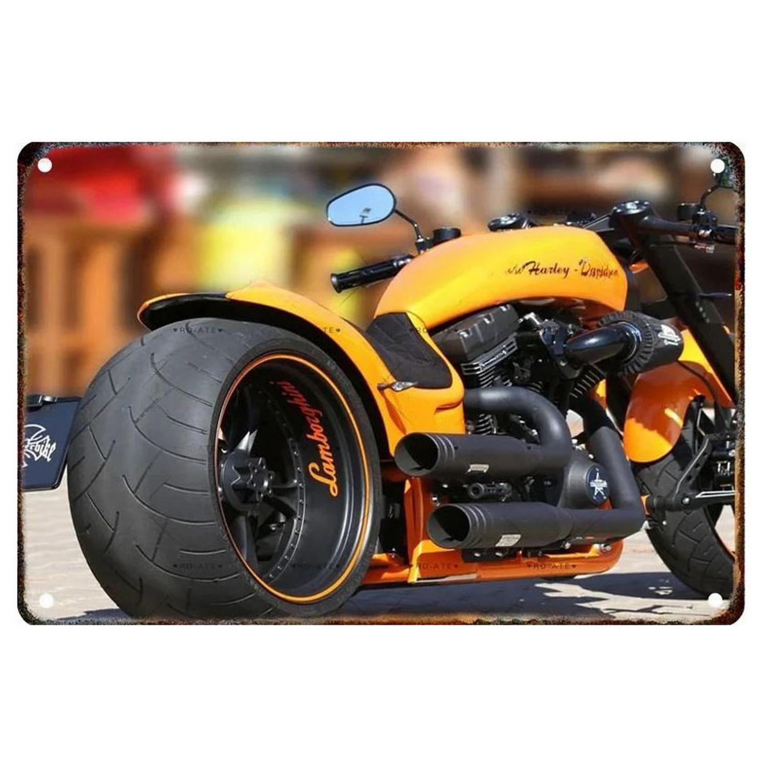 

Mfoever Tin Metal Tin Sign Classic Motorcycle Wall Decoration Plaque Vintage Art Poster Iron Painting for Man Cave Home Cafe Garden Club Bar (as the picture,20x30cm)