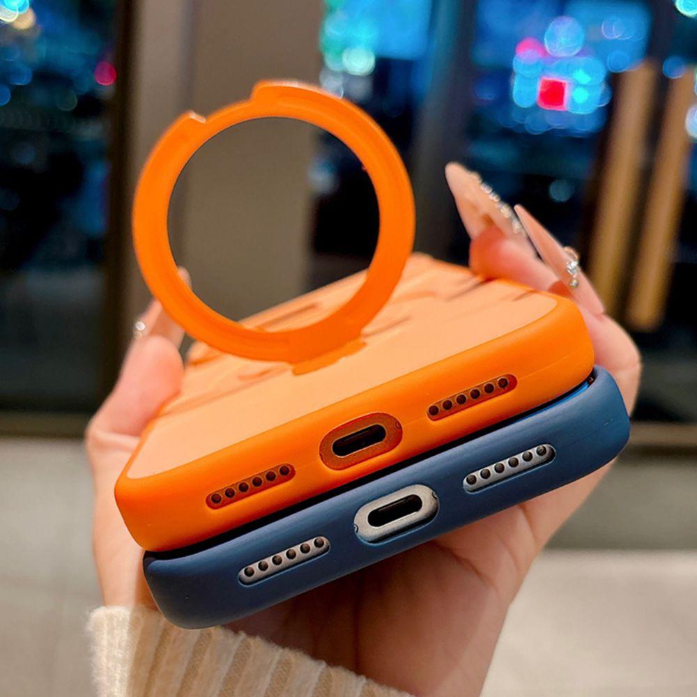For Magsafe 17 ProMax Case PC TPU Magnetic Stand Holder Bracket Case for iPhone 16 15 14 13 17 Pro Max 16 Plus Hard Armor Cover