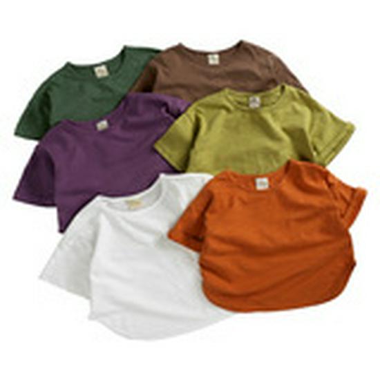 Kids' Summer Striped Cotton T-Shirt - Short Sleeve Korean Style