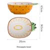 1pcs Creative Fruit Series Hand-painted Ceramic Tableware Cute Red Strawberry Lemon Pineapple Rice Dish Plate Salad Bowl
