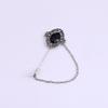 Z109 Retro Diamantbesatt Brosch, Herrarnas Lilla Kostyminsats Brosch Smycken