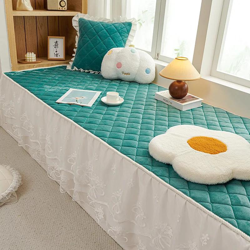 Simple And Elegant Princess Style Bay Window Cushion 2024 New Four Seasons Universal Thick Anti Slip Balconies Tatami Cushions