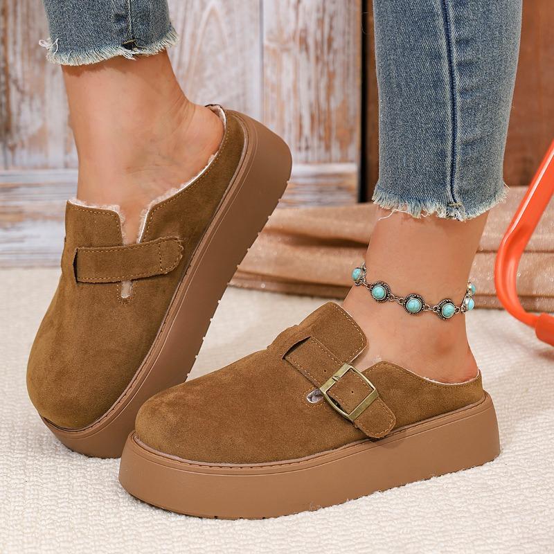 Fashion 2025 New Fashion Closed-Toe Slippers Outdoor Chunky Sole Buckle Strap Slip-On Comfortable Casual Women Platform Sandals