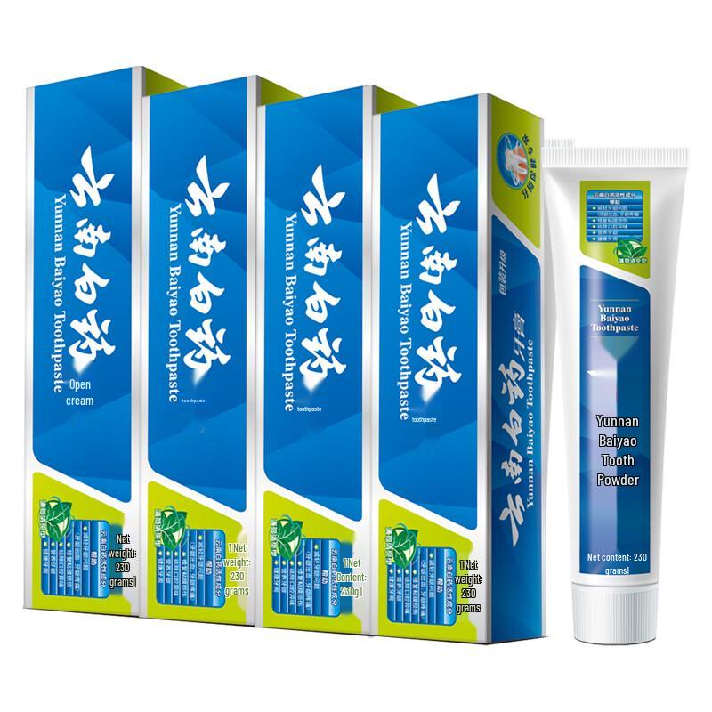 Yunnan Baiyao Minty Fresh Toothpaste 230g (4-Pack)