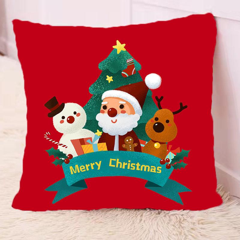 

Рождественская праздничная подушка милый лось гостиная диванная подушка креативный интернет знаменитость подушка комната офисное украшение (наволочка + наполнитель подушки 1шт) 40x40cm1pcs жёлтый