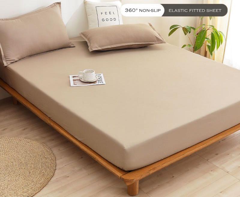 WOSTAR Luxury Double Bed Bed Sheet Elastic Fitted Sheet Mattress Protector Cover Couple 2 People Bed Linen 150 Bedding King Size