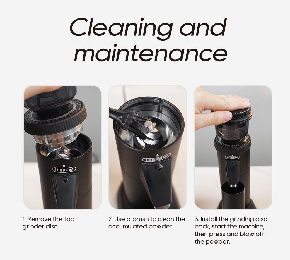 Electric Coffee Grinder HiBREW G5, 48mm Conical Burr, 36 Gears Grinding Adjustable, for Espresso/Turkish/Pour Over/Mocca/Drip Coffee