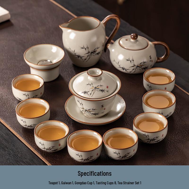 Jun Seventeen Ruyao Ceramic Kung Fu Tea Set