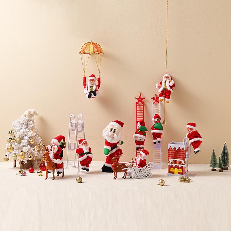 Kouzelná lezoucí vánoční hračka od Santa Clause: Žebřík, Padák, Sob, Sáně a Lano