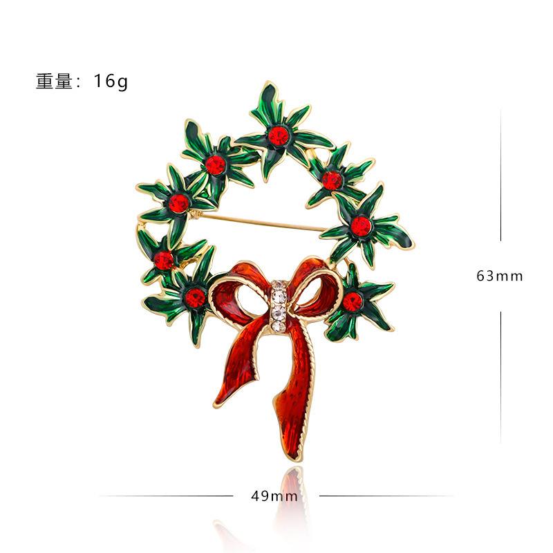 Brooch Christmas Brooch Deer Snowman Christmas Tree Corsage Alloy Diamond Versatile Clothing Accessories