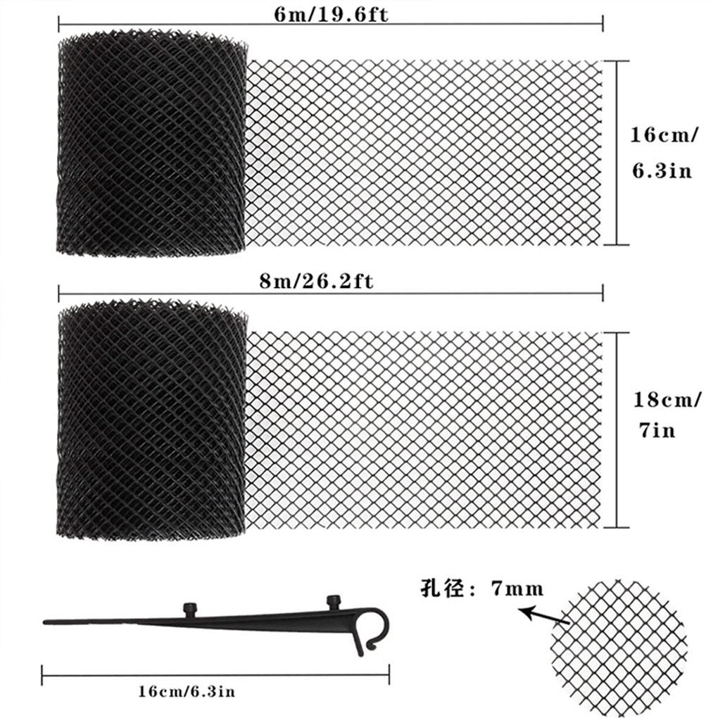 Roof Gutter Filter Screen Black Gutter Guard For Rainwater Drainage Gutter