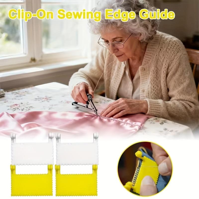 Klipsowy prowadnik krawędzi do szycia, przyjazne dla początkujących narzędzie do mierzenia ściegu do podwijania tkanin, odzieży, sukienek, do użytku domowego