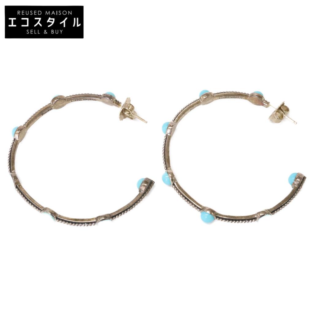 STEPHEN DWECK Sterling turquoise hoops earring Silver / BlueUsed