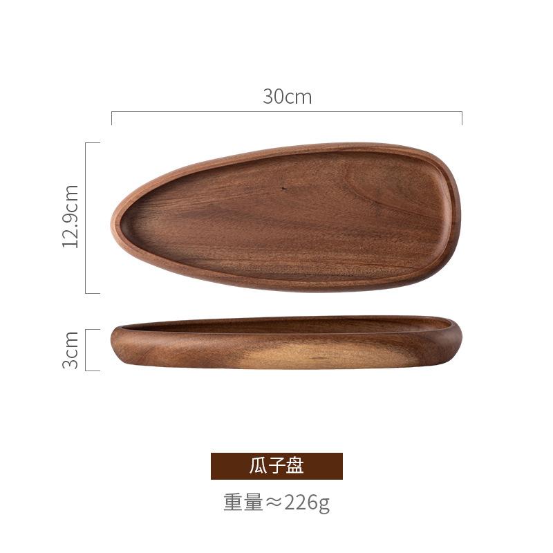 Solid Wood Storage Tray Irregular Fruit Plate Snack Plate Jewelry Tray Nut Platter Cup Saucer Dessert Plates Bowl Candy Dish