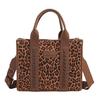 Leopard print woven portable small square bag women's messenger bag