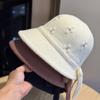 New High End Handmade Rhinestone Decorated Woolen Hat Japanese Style Warm Fisherman Hat Ladies Elegant Basin Hat Trendy