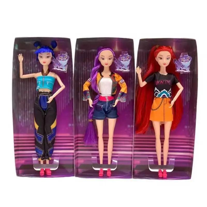 K-Pop Dämonenjäger Anime Kpop Girlgroup Cartoon Rumi Zoey Mira 30cm Actionfiguren Modellpuppen Mädchen Weihnachtsgeschenk Vinylfigur