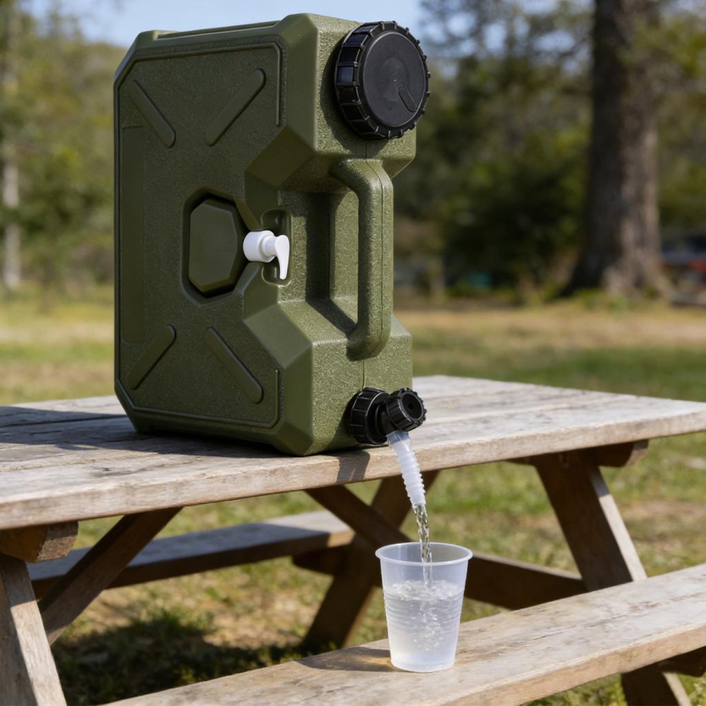 10L/12L/15L/18L/20L Emergency Water Storage Tank W/ Spigot & Hand Sanitizer Bottle Water Jug for Hiking Picnic Vehicle Outdoor