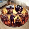 Tokyo Ghoul Runder Teppich Teppich für Wohnzimmer Schlafzimmer Sofa Spielzimmer Dekor Rutschfeste Bodenmatte