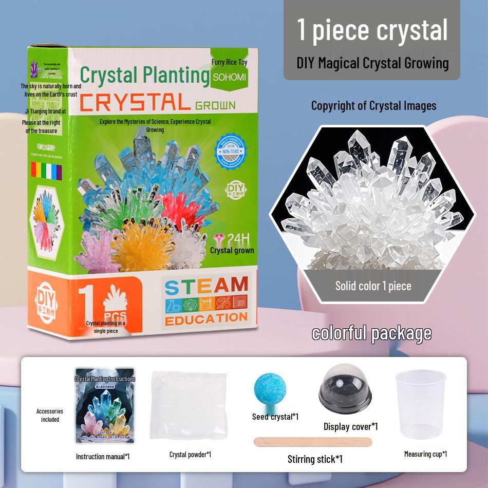 

Crystal Growing Science Kit for Kids: DIY Handmade Natural Crystal Experiment