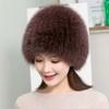Korean version of fox fur hat women's winter warm fur hat Berey snow hat Skinny ski hat Ear protector head hat
