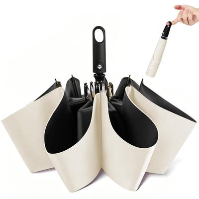Sun UV Reflective Cooling Automatic Suitable for Sunny and Rainy 6 UV with Storage Pouch Umbrella, 100% Protection, Lightweight, Foldable,