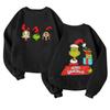 Children's Fashionable Lightweight Long-sleeved Round Neck Pullover With Pockets Printed Pullover