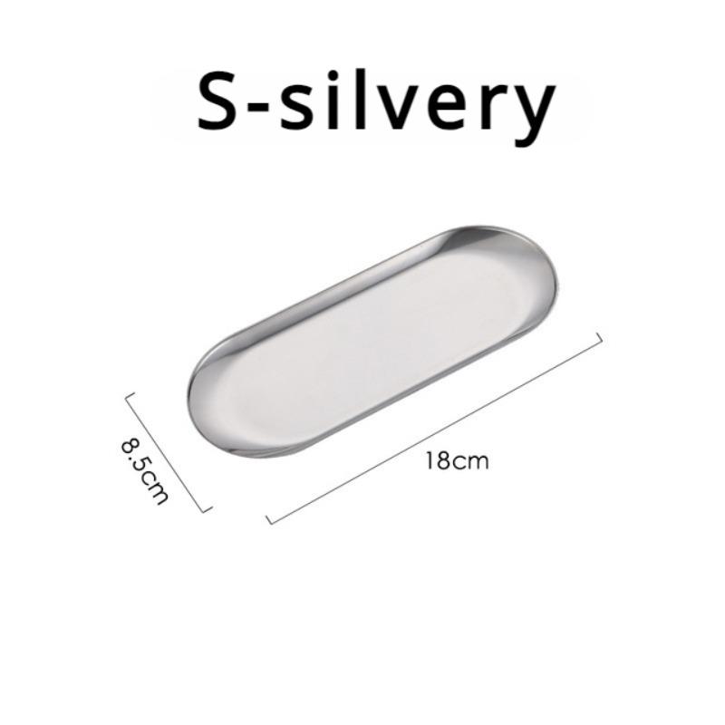 Stainless Steel Gold Dining Plate Dessert Plate Nut Fruit Cake Tray Snack Kitchen Plate Western Steak Kitchen Dish