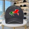Portuguese Flag Horse Print Distressed Baseball Cap Adjustable Casual Cotton Sun Hat
