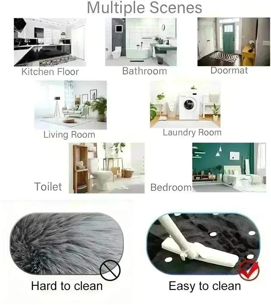 1PC Flower and Bird Pattern Door Mats Kitchen Rugs Non-Slip Pop Design Bedroom Rugs Bath Mat Carpet for Home Sink Laundry Decor