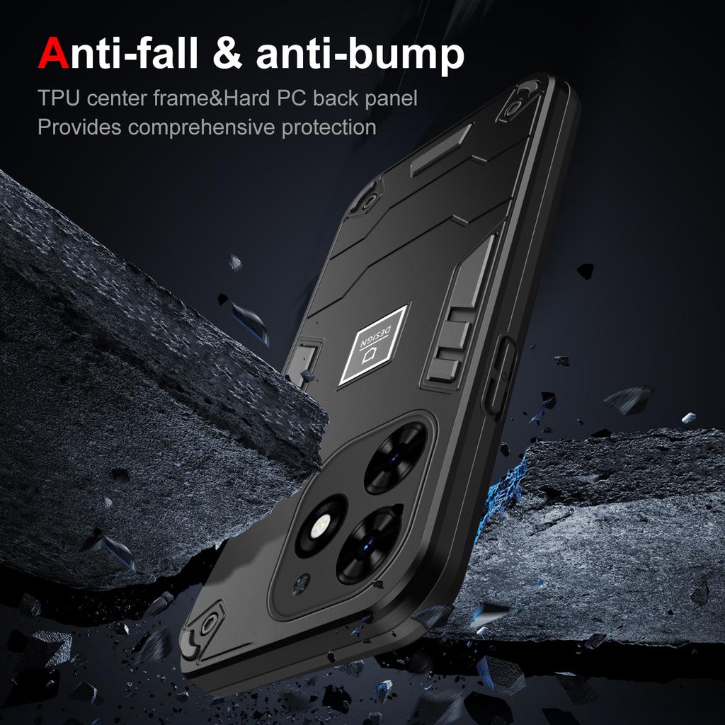 NEW 2 in 1 Armor Shockproof Phone Case For INFINIX Smart8 Smart7 Smart6 Smart5 Soft TPU Frame Hard Plastic Protective Back Cover