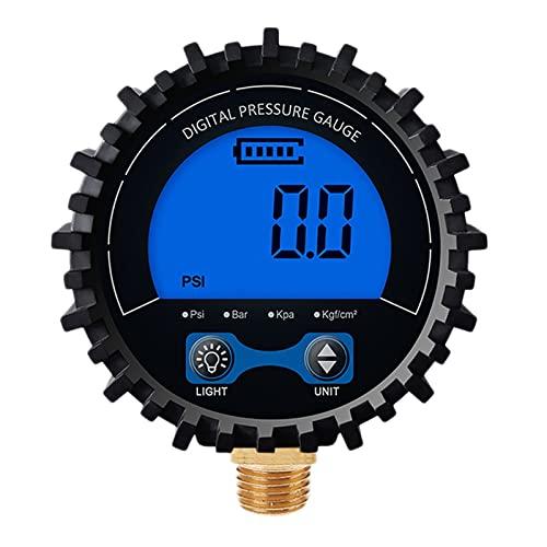 Bunggou Tire Pressure Gauge, Digital Tire Tester Display, Air Pressure Manometer, Quick Connect Coupler Thread, 1/4