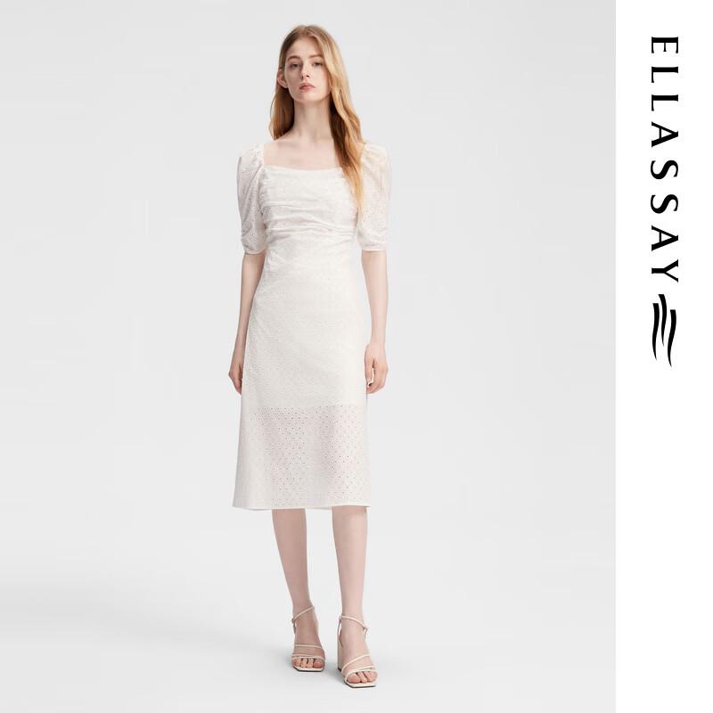 ELLASSAY Pure Cotton French Retro A-Line Midi Dress
