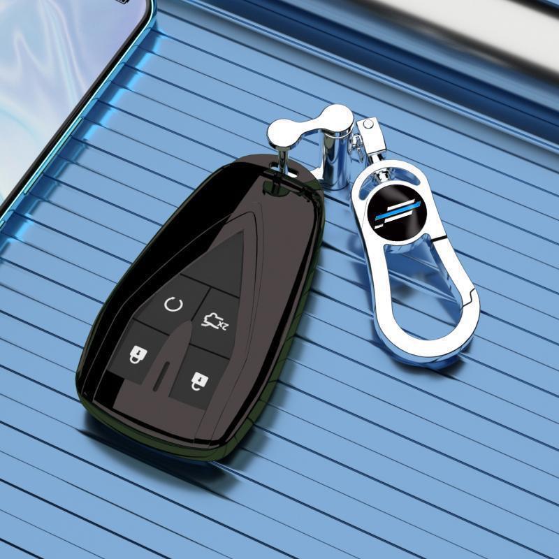 TPU Car Key Cover Changan Oshan X5 2022-2026 4-Button Full Protection With Optional Leather Rope Or Metal Buckle Changan Oshan X5