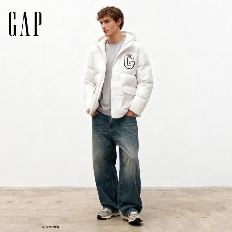 Gap Men's Windproof Hooded Down Jacket