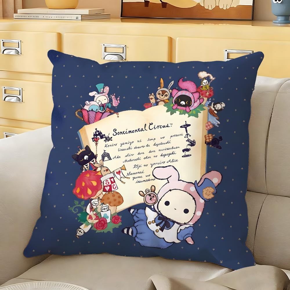 SSentimental CCircus Cute Cushion Cover Soft Durable Reversible Pillow Cover Home Car MultiScene Daily Comfort Pillowcase