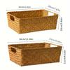 Handgeflochtene Rechteckige Kosmetik-Aufbewahrungsbox Korb Schreibtisch Kleinteile-Organizer L Ass Crt Aufbewahrungskorb Geflochtener Korb