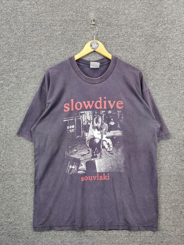 Slowdive Souvlaki Рок-группа Черная футболка унисекс с коротким рукавом Репринт KH11942 Футболка унисекс XL