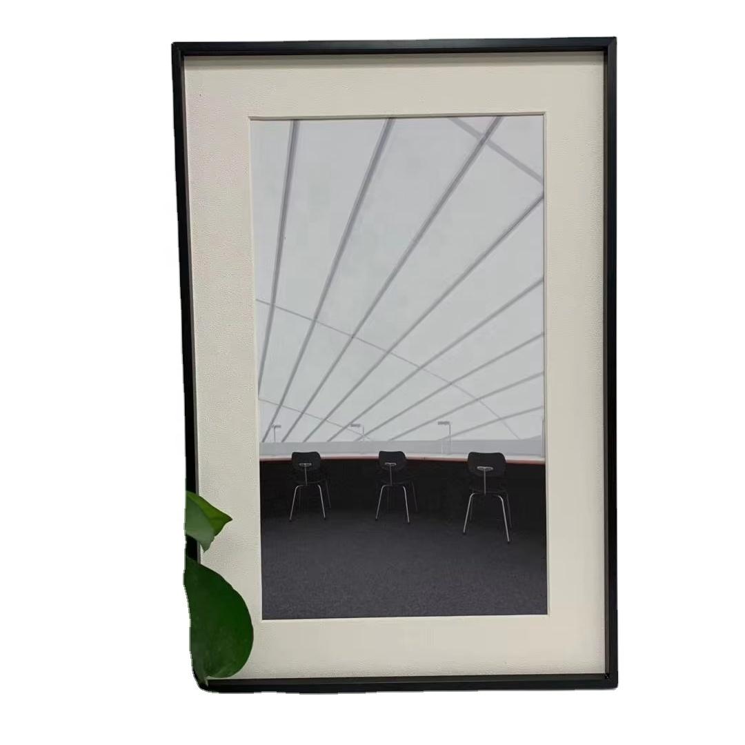 Wholesale DIY PS Framefoam Wood Narrow Edge L-Shaped Wall Advertising Frame with Oil Painting Plastic Moulding Technique 4  x 6  чёрный